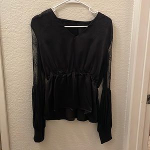 SHEIN black lace long sleeve